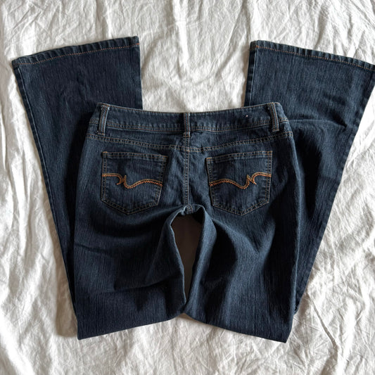 SO Low-Rise Dark Wash Flared Jeans - Size M/L