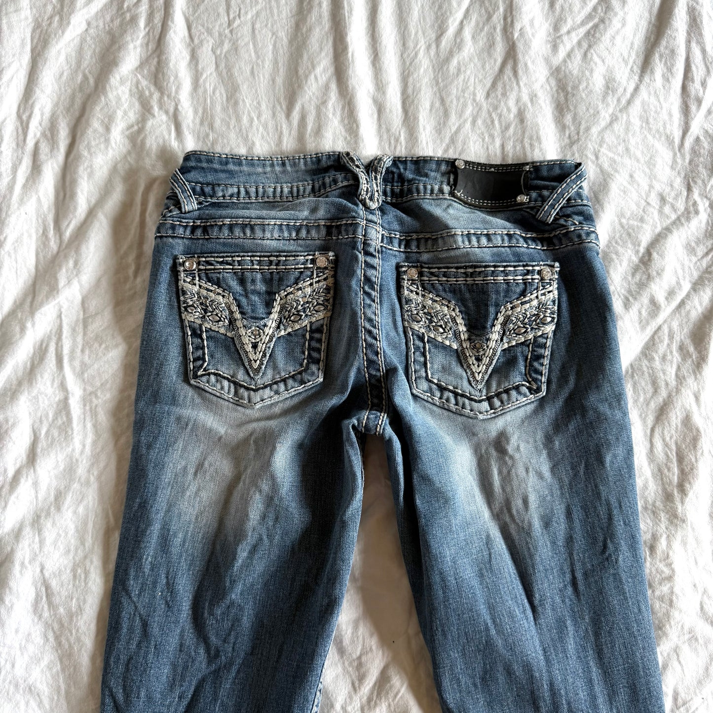Vigoss Low-Rise Medium Wash Bootcut Jeans - Size XS