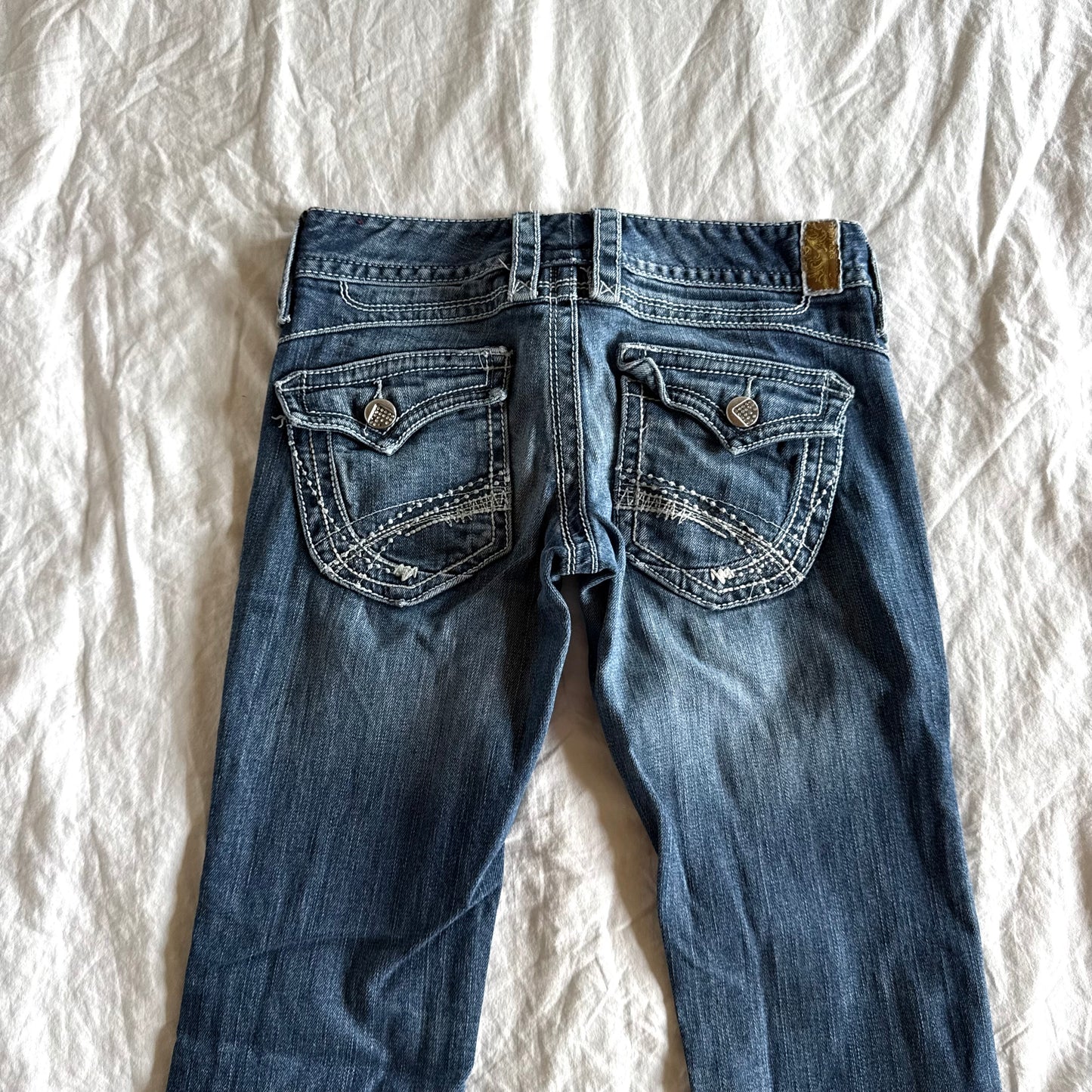 Maurices Ultra Low-Rise Medium Wash Bootcut Jeans - Size XXS