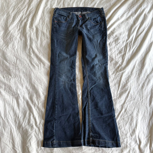 Miss Sixty Low-Rise Dark Wash Bootcut Jeans - Size XS