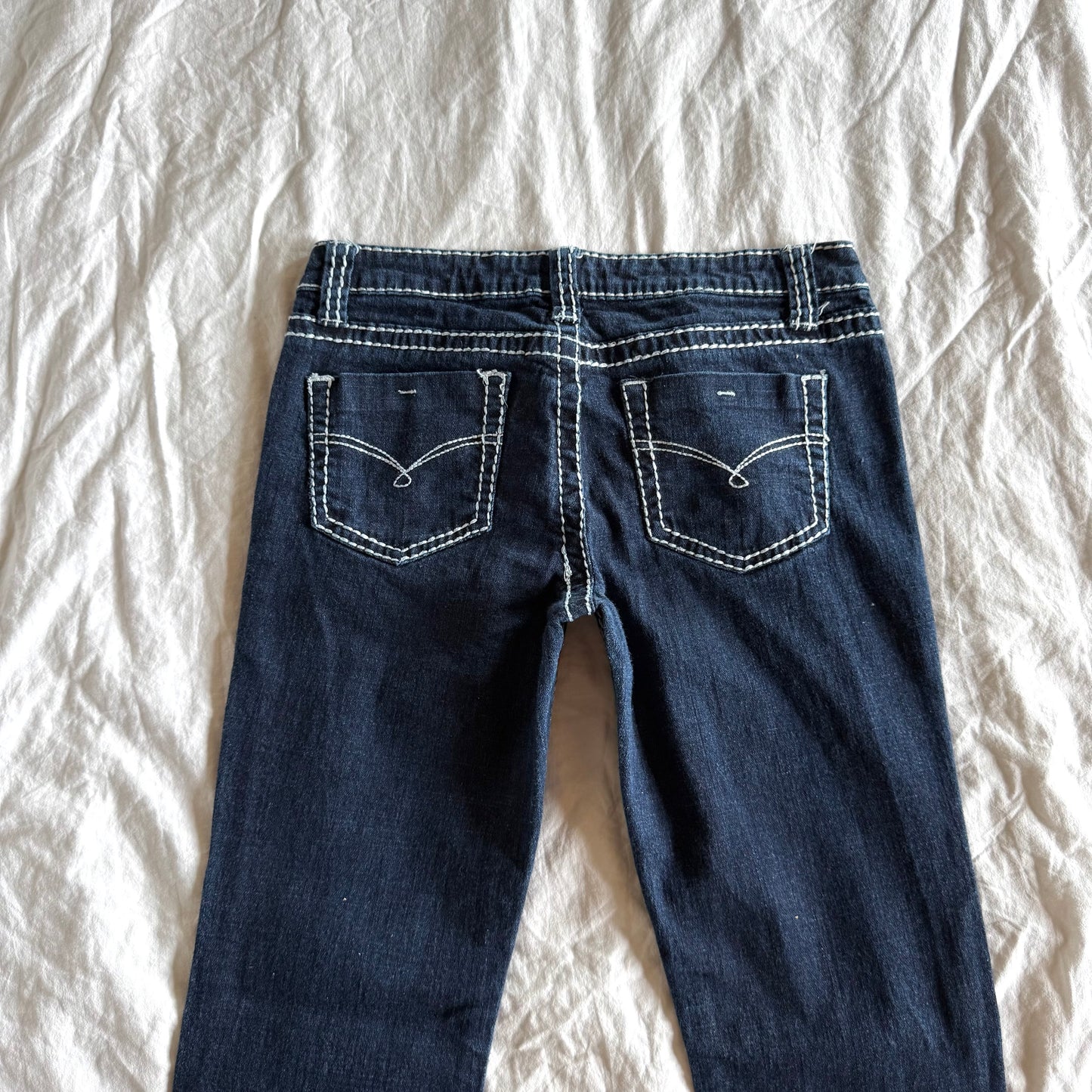 Blue Asphalt Low-Rise Dark Wash Bootcut Jeans - Size XS/S