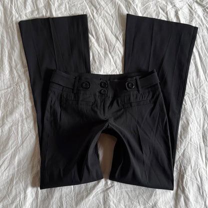 Melrose Low-Rise Office Siren Flared Trousers - Size L