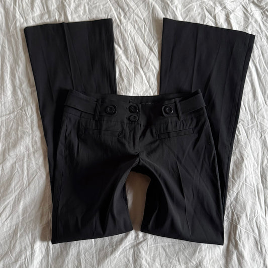 Melrose Low-Rise Office Siren Flared Trousers - Size L