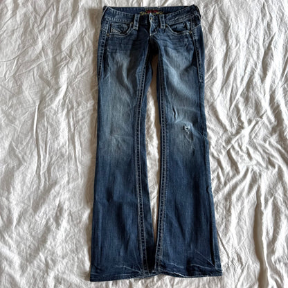 Maurices Ultra Low-Rise Medium Wash Bootcut Jeans - Size XXS