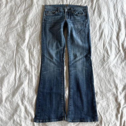 7 for All Mankind Low-Rise Medium Wash Straight Fit Jeans - Size XXS