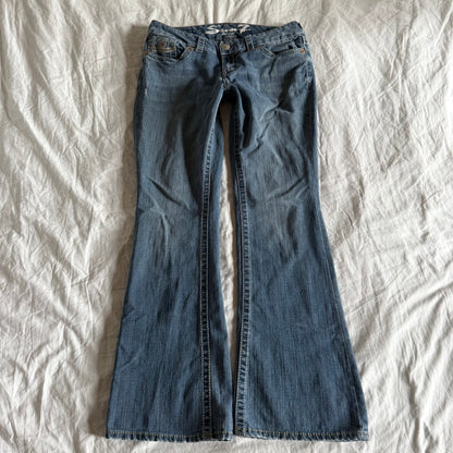 Seven7 Low-Rise Medium Wash Bootcut Jeans - Size M