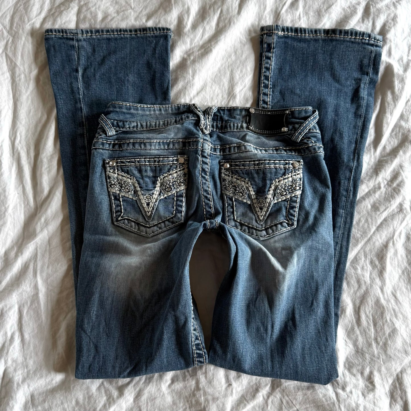 Vigoss Low-Rise Medium Wash Bootcut Jeans - Size XS