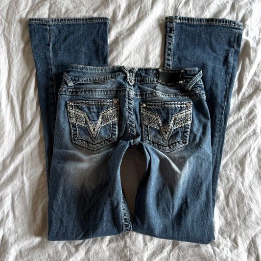 Vigoss Low-Rise Medium Wash Bootcut Jeans - Size XS