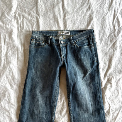 TBY Low-Rise Medium Wash Flared Jeans - Size XS