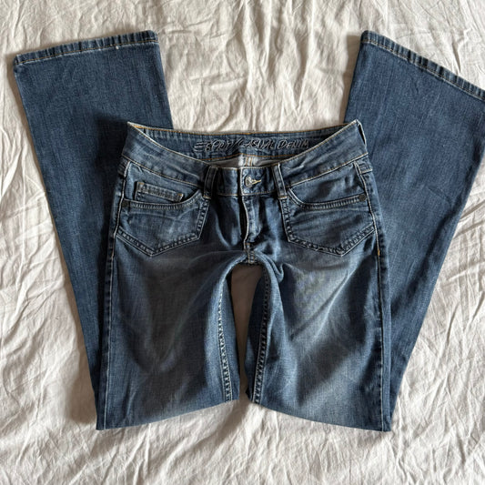 Esprit Low-Rise Medium Wash Straight Fit Jeans - Size S