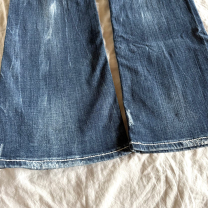Rock & Roll Cowgirl Low-Rise Dark Wash Bootcut Jeans - Size M