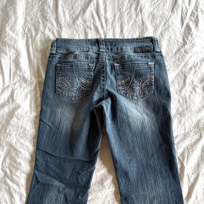 Grane Low-Rise Dark Wash Bootcut Jeans - Size S/M