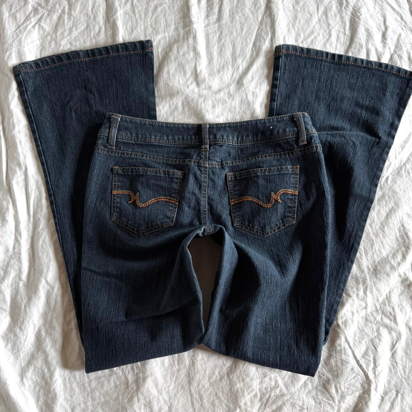 SO Low-Rise Dark Wash Flared Jeans - Size M/L