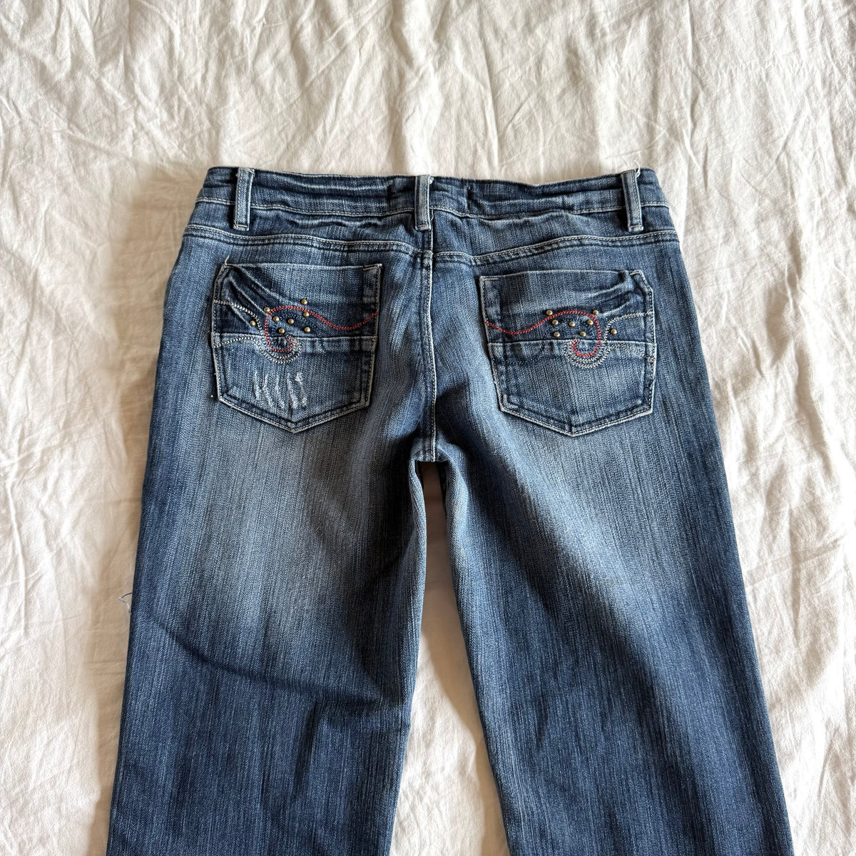 Revers Low-Rise Medium Wash Straight Fit Jeans - Size S/M