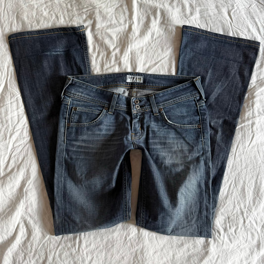 Lee Low-Rise Dark Wash Straight Fit Jeans - Size M