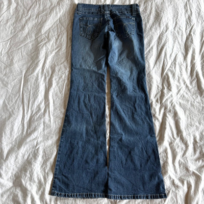 Angels Low-Rise Medium Wash Flared Jeans - Size XS