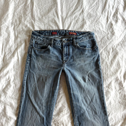 Express Low-Rise Medium Wash Bootcut Jeans - Size S
