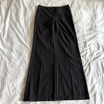 Orsay Low/Mid-Rise Striped Office Siren Wide Leg Trousers - Size S