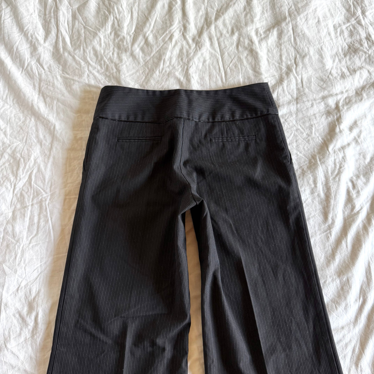 Orsay Low/Mid-Rise Striped Office Siren Wide Leg Trousers - Size S