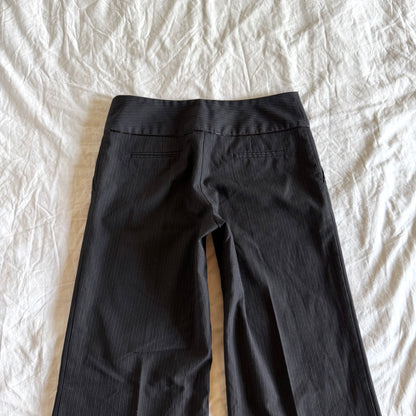 Orsay Low/Mid-Rise Striped Office Siren Wide Leg Trousers - Size S