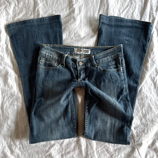 TBY Low-Rise Medium Wash Flared Jeans - Size XS