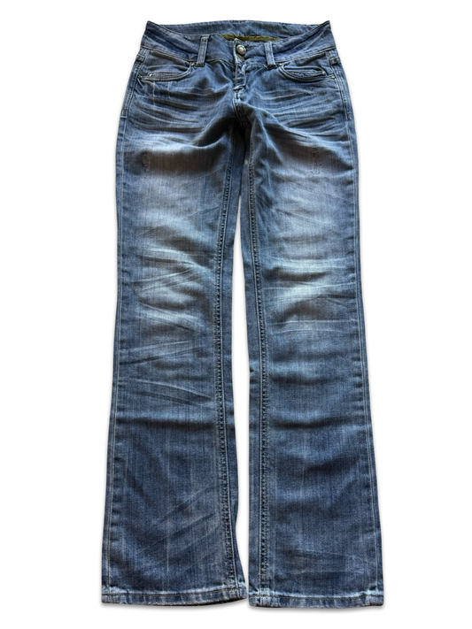 Cache Cache Mid-Rise Straight Fit Jeans (S)