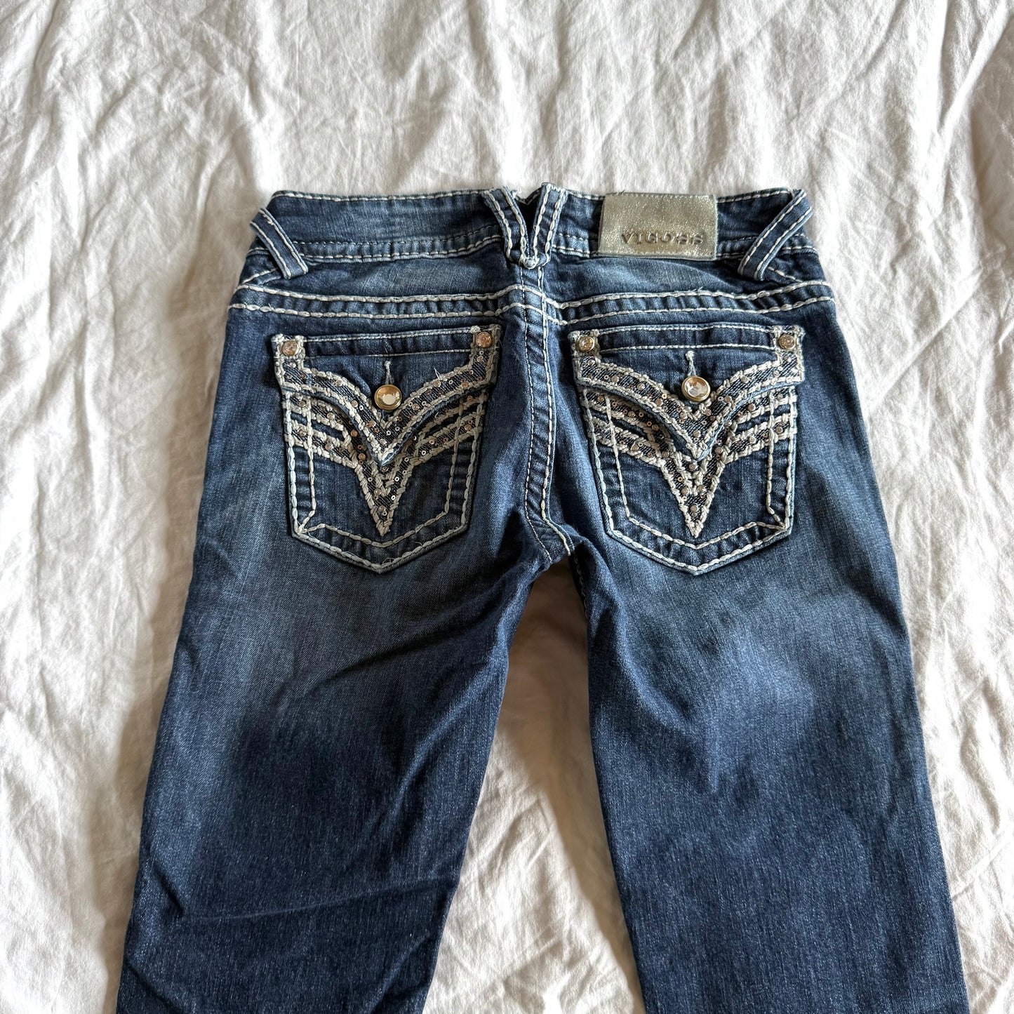 Vigoss Low-Rise Dark Wash Bootcut Jeans - Size XXS