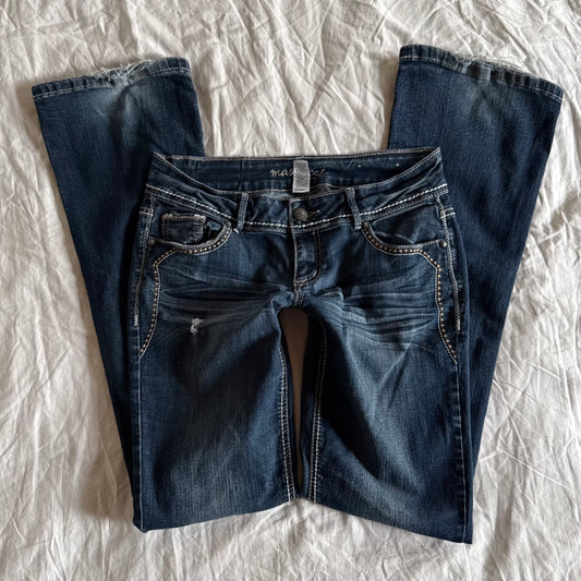 Maurices Low-Rise Dark Wash Straight Fit Jeans - Size M