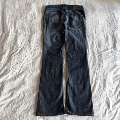 Lee Low-Rise Dark Wash Straight Fit Jeans - Size M