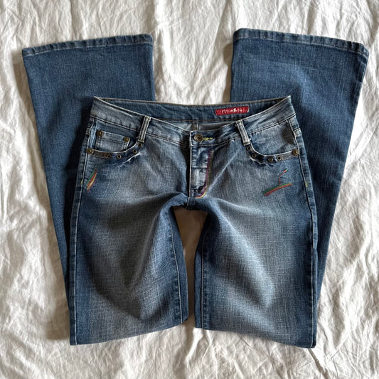 Fly 4 You Low-Rise Medium Wash Bootcut Jeans - Size L