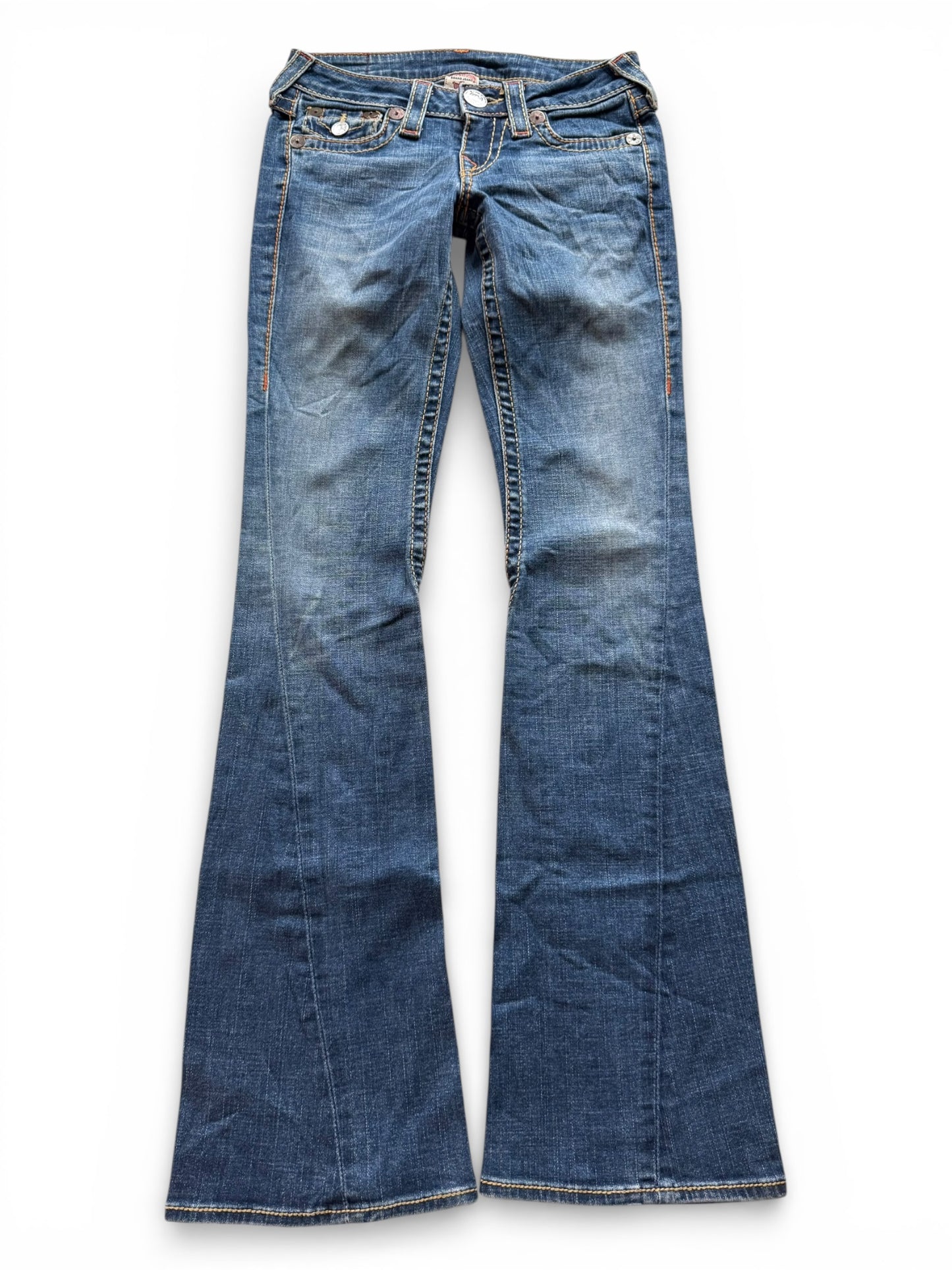 True Religion Low-Rise Flared Jeans (XXS)