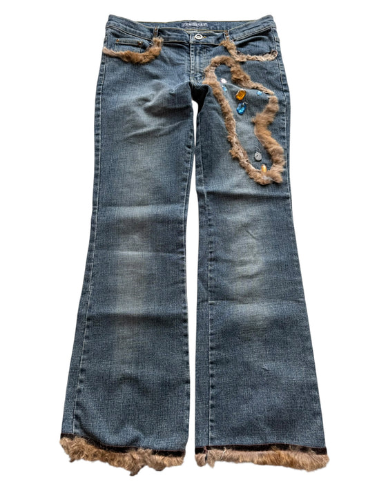 Miss F&2 Mid-Rise Bootcut Jeans (M)