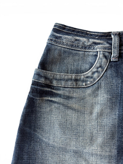 Vintage Denim Mini Skirt (S)