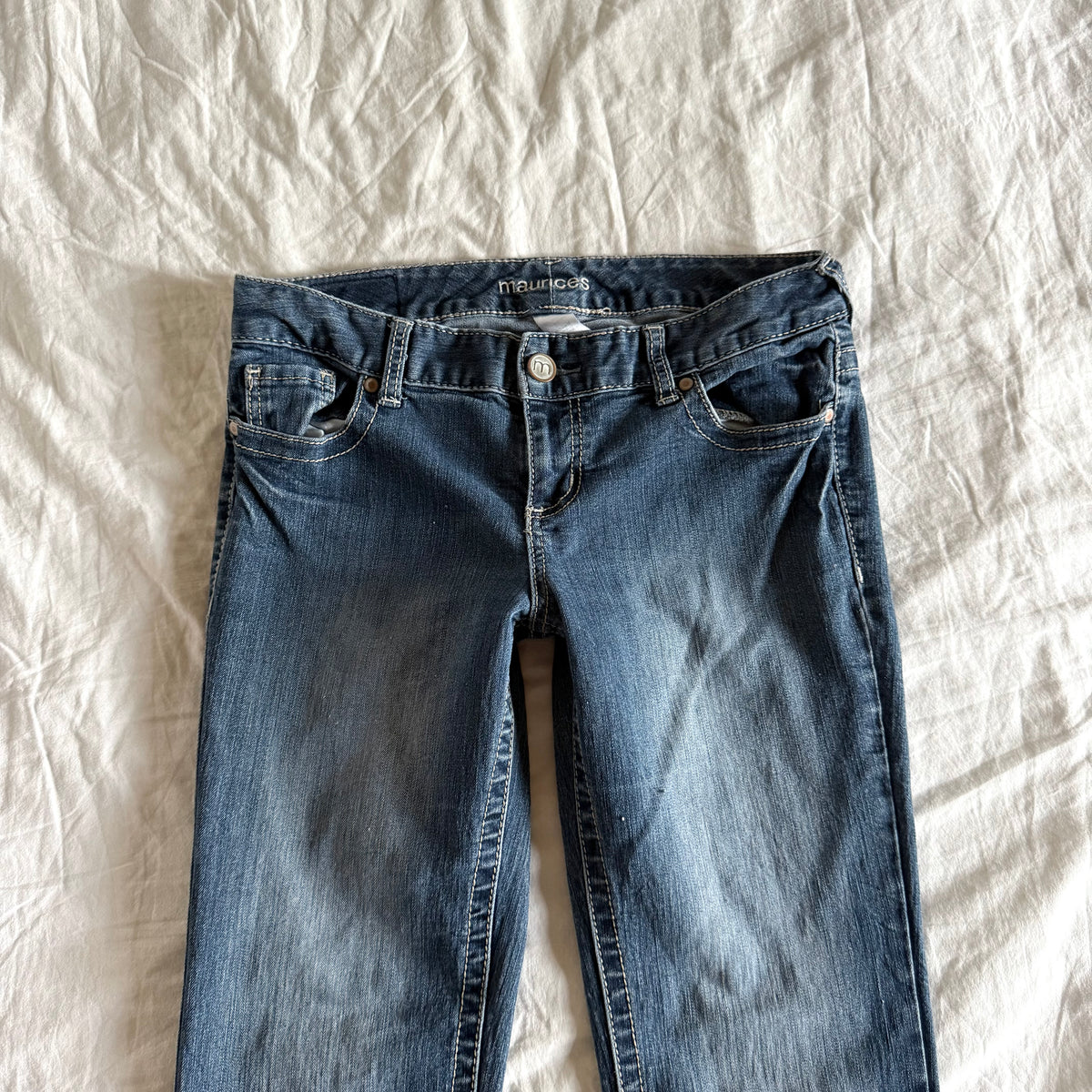 Maurices Low-Rise Medium Wash Bootcut Jeans - Size M