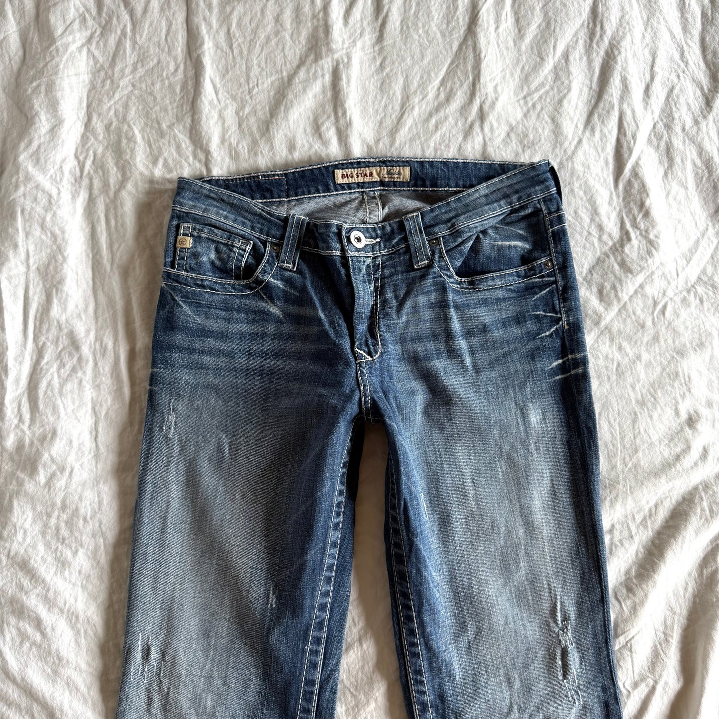 Big Star Low-Rise Medium Wash Bootcut Jeans - Size L