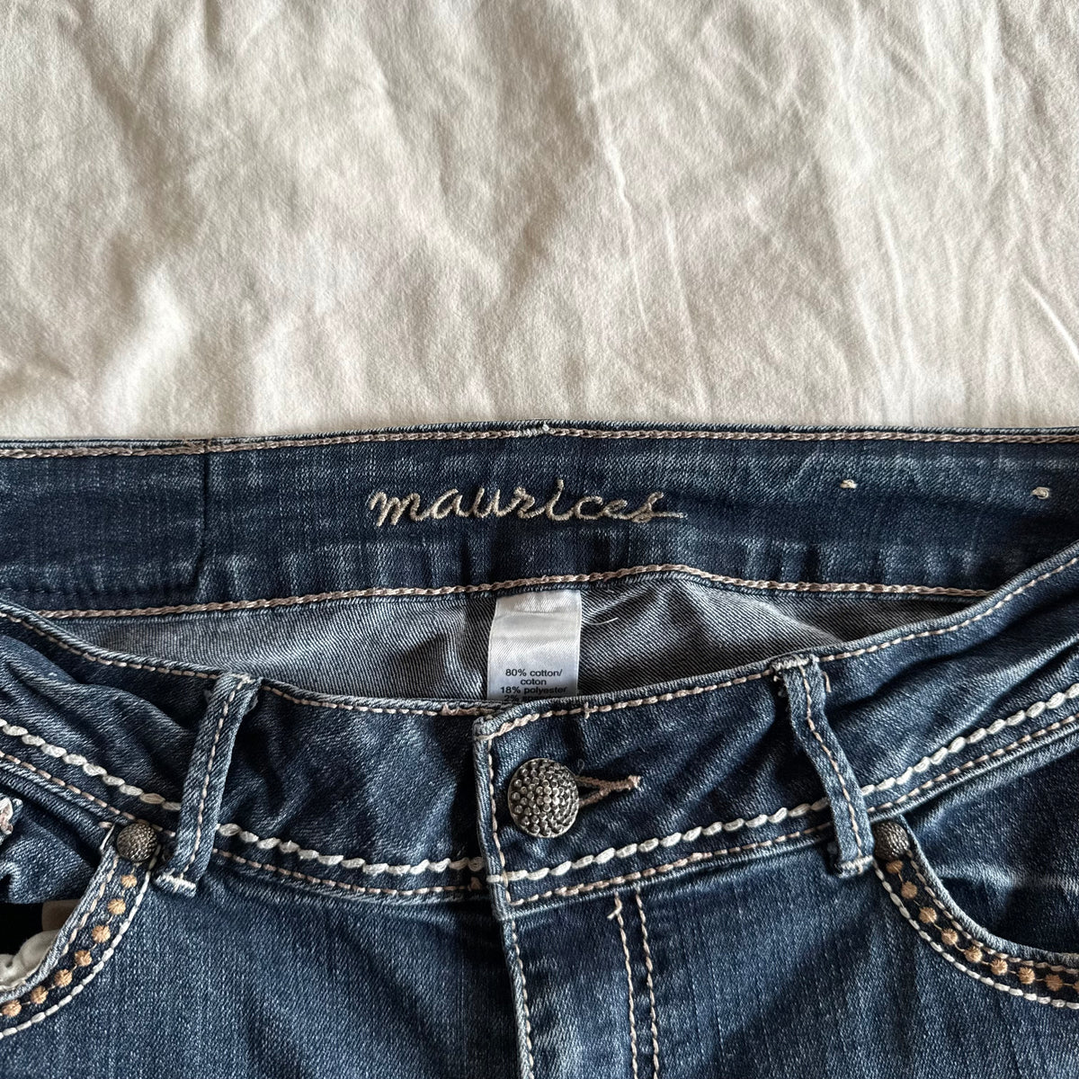 Maurices Low-Rise Dark Wash Straight Fit Jeans - Size M