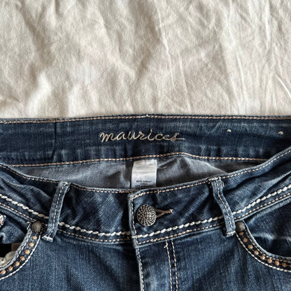 Maurices Low-Rise Dark Wash Straight Fit Jeans - Size M