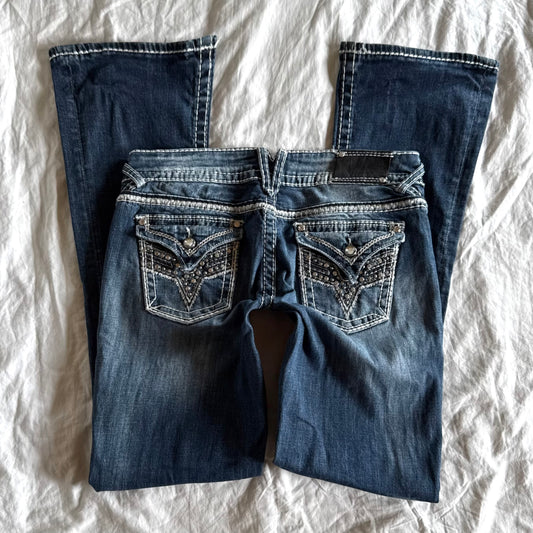Vigoss Low-Rise Medium Wash Bootcut Jeans - Size M