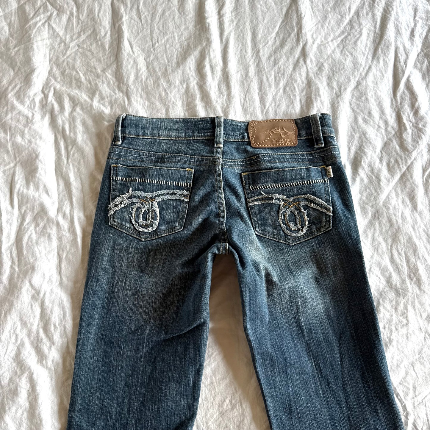 TBY Low-Rise Medium Wash Flared Jeans - Size XS
