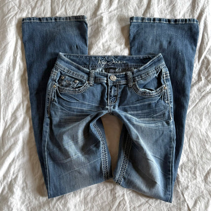 Ariya Low-Rise Light Wash Bootcut Jeans - Size S