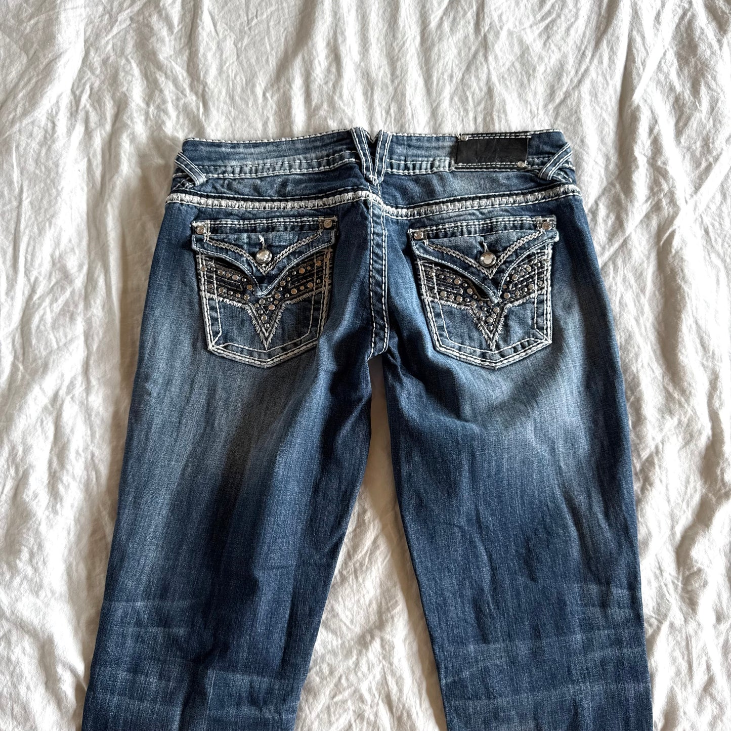 Vigoss Low-Rise Medium Wash Bootcut Jeans - Size M