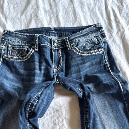 Vigoss Low-Rise Medium Wash Bootcut Jeans - Size M