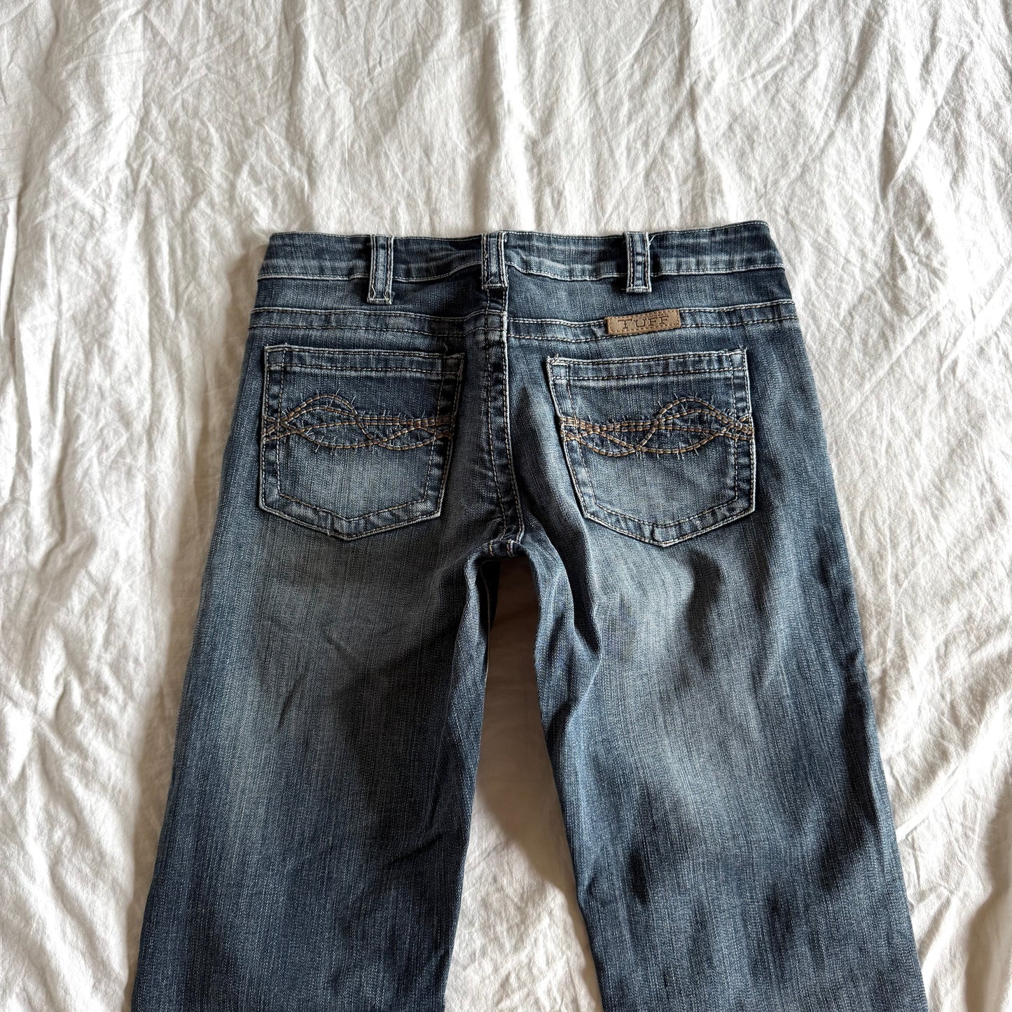 Cowgirl Tuff Low-Rise Dark Wash Straight Fit Jeans - Size M