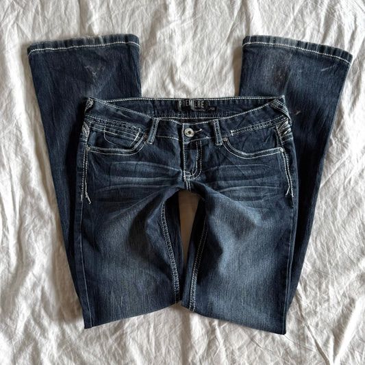 Premiere Low-Rise Dark Wash Bootcut Jeans - Size S/M