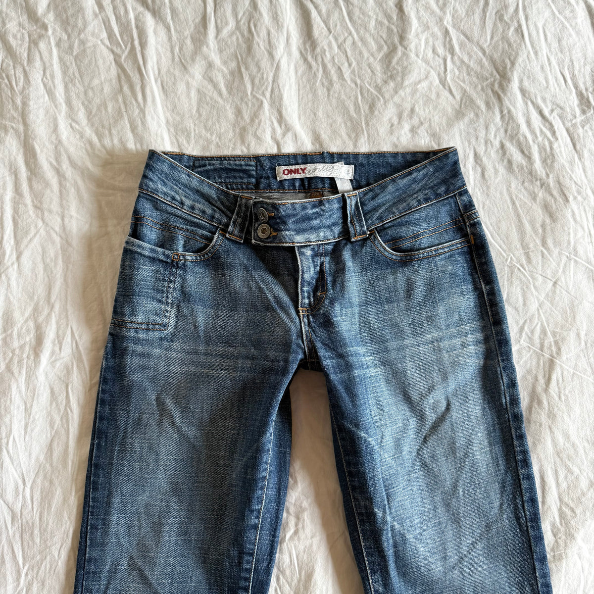 Only Low-Rise Medium Wash Bootcut Jeans - Size S
