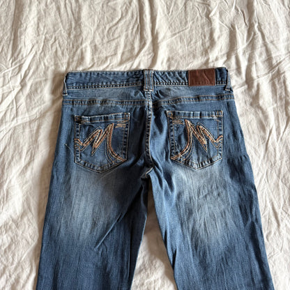 Maurices Low-Rise Medium Wash Straight Fit Jeans - Size M