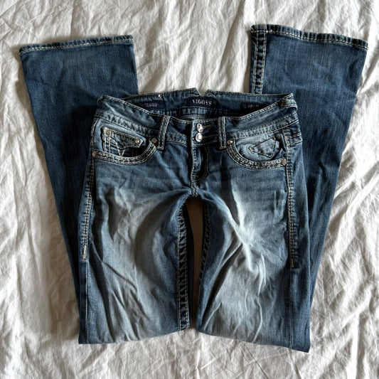Vigoss Low-Rise Medium Wash Bootcut Jeans - Size XS