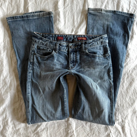 Express Low-Rise Medium Wash Bootcut Jeans - Size S