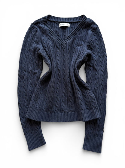 Hollister Navy Cable Knit Sweater (S)