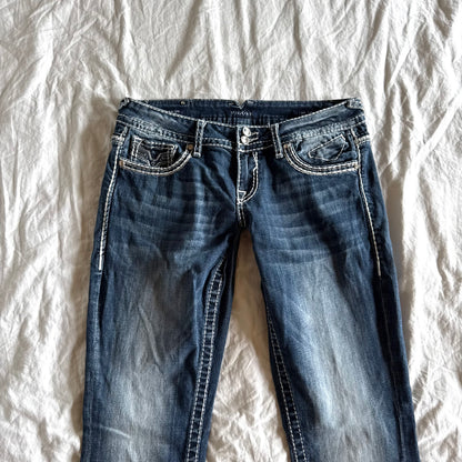 Vigoss Low-Rise Medium Wash Bootcut Jeans - Size M